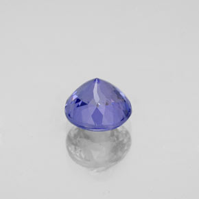 Tanzanite bleue naturelle coupe roude, 1,42 ct, VVS