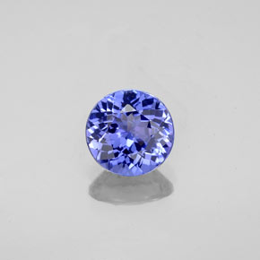 Tanzanite bleue naturelle coupe roude, 1,15 ct, VVS