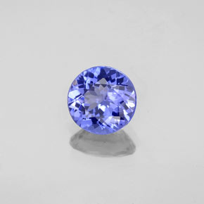 Tanzanite bleue naturelle coupe roude, 1,15 ct, VVS
