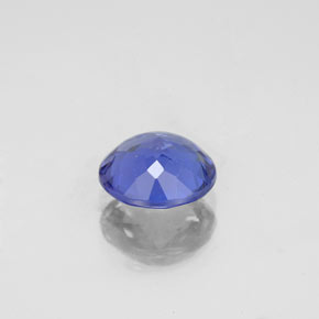 Tanzanite bleue naturelle coupe roude, 1,36 ct, VVS