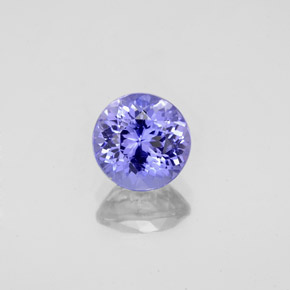 Tanzanite bleue naturelle coupe roude, 1,37 ct, VVS