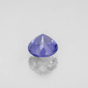 Tanzanite bleue naturelle coupe roude, 1,37 ct, VVS