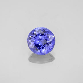 Tanzanite bleue naturelle coupe roude, 1,11 ct, VS