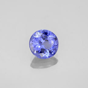 Tanzanite bleue naturelle coupe roude, 1,11 ct, VS