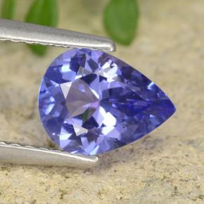 Tanzanite bleue naturelle en forme de poire, 1,21 ct, VVS-VS