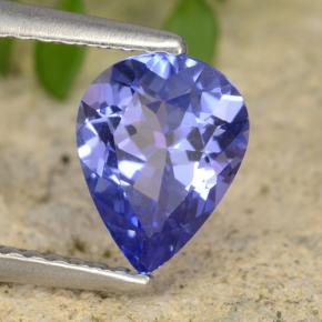 Tanzanite bleue naturelle en forme de poire, 1,21 ct, VVS-VS