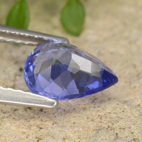 Tanzanite bleue naturelle en forme de poire, 1,21 ct, VVS-VS