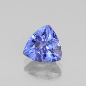 Tanzanite bleue naturelle trillion, 1,24 ct, VVS