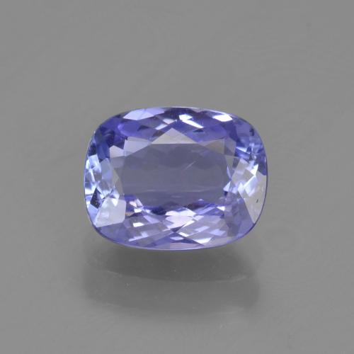 Tanzanite Bleu violet intense naturelle Coupe coussin, 1.22 ct, VVS-VS