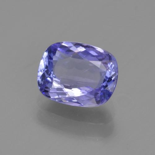 Tanzanite Bleu violet intense naturelle Coupe coussin, 1.22 ct, VVS-VS