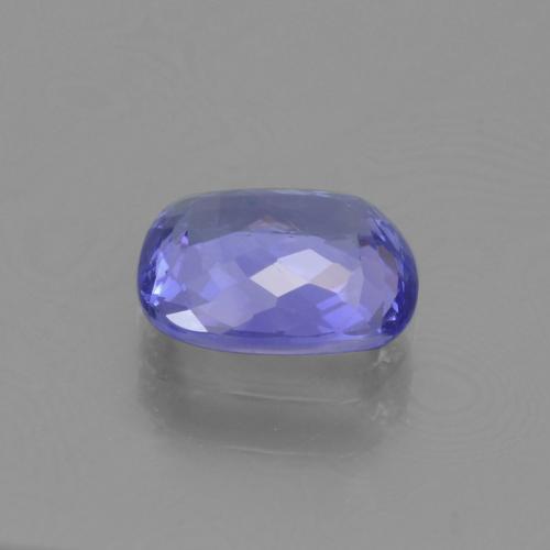 Tanzanite Bleu violet intense naturelle Coupe coussin, 1.22 ct, VVS-VS