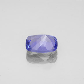 Tanzanite bleue naturelle coupe coussin, 1,48 ct, VVS