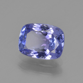 Tanzanite bleue naturelle coupe coussin, 1,50 ct, VVS