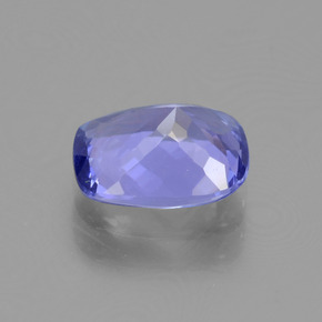 Tanzanite bleue naturelle coupe coussin, 1,50 ct, VVS