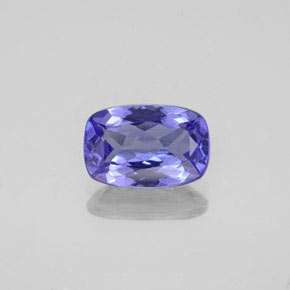 Tanzanite bleue naturelle coupe coussin, 1,54 ct, VVS