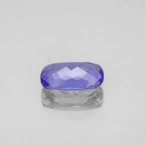 Tanzanite bleue naturelle coupe coussin, 1,54 ct, VVS
