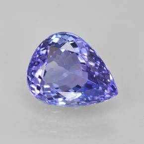 Tanzanite bleue naturelle en forme de poire, 3,47 ct, VVS