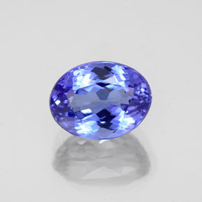 Tanzanite bleue naturelle coupe ovale, 2,64 ct, IF