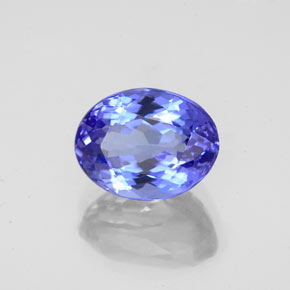 Tanzanite bleue naturelle coupe ovale, 2,64 ct, IF