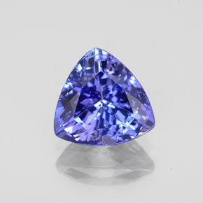 Tanzanite bleue naturelle trillion, 2,45 ct, VVS