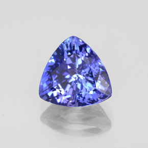 Tanzanite bleue naturelle trillion, 2,45 ct, VVS