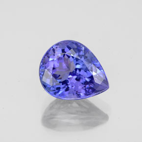Tanzanite bleue naturelle en forme de poire, 2,19 ct, VVS-VS