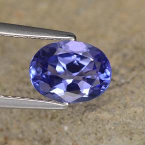 Tanzanite bleue naturelle coupe ovale, 1,39 ct, VS-SI