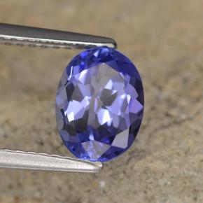 Tanzanite bleue naturelle coupe ovale, 1,39 ct, VS-SI