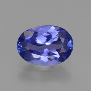 Tanzanite bleue naturelle coupe ovale, 1,26 ct, VVS-VS