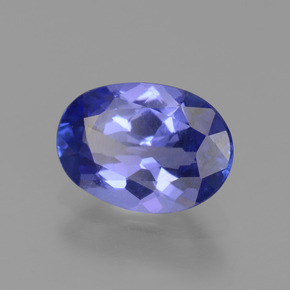 Tanzanite bleue naturelle coupe ovale, 1,26 ct, VVS-VS