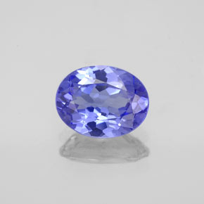 Tanzanite bleue naturelle coupe ovale, 1,46 ct, VVS