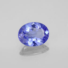 Tanzanite bleue naturelle coupe ovale, 1,46 ct, VVS