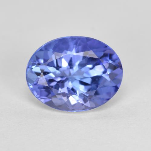 Tanzanite bleue naturelle coupe ovale, 1,43 ct, VS-SI