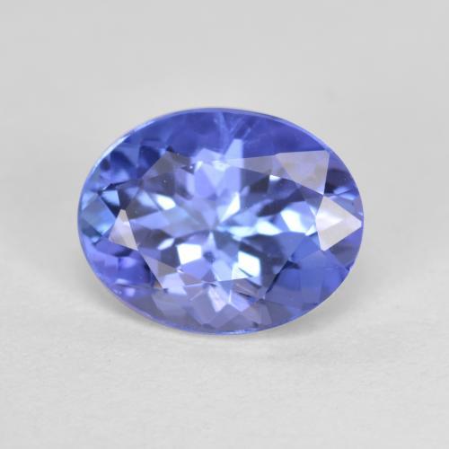Tanzanite bleue naturelle coupe ovale, 1,43 ct, VS-SI