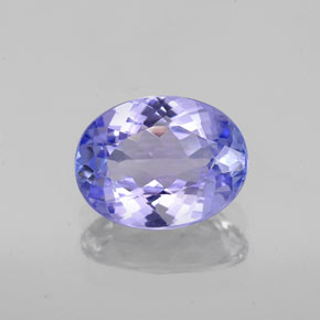 Tanzanite bleue naturelle coupe ovale, 1,66 ct, VS