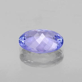 Tanzanite bleue naturelle coupe ovale, 1,66 ct, VS