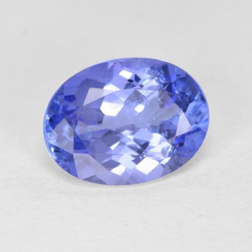 Tanzanite bleue naturelle coupe ovale, 1,46 ct, SI
