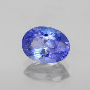 Tanzanite bleue naturelle coupe ovale, 1,66 ct, SI