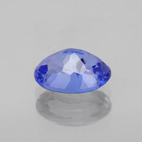 Tanzanite bleue naturelle coupe ovale, 1,66 ct, SI