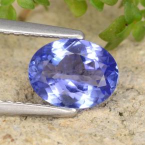 Tanzanite bleue naturelle coupe ovale, 1,26 ct, SI