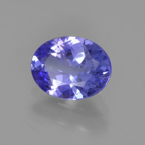 Tanzanite bleue naturelle coupe ovale, 1,32 ct, VS