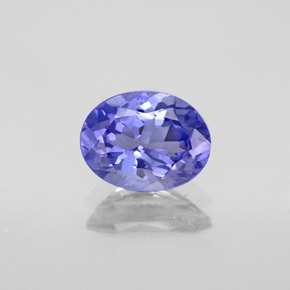 Tanzanite bleue naturelle coupe ovale, 1,25 ct, VVS