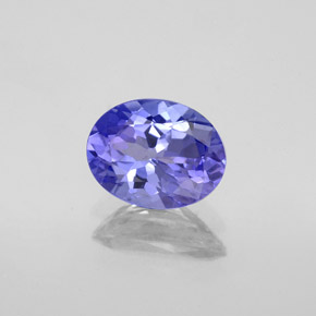 Tanzanite bleue naturelle coupe ovale, 1,25 ct, VVS