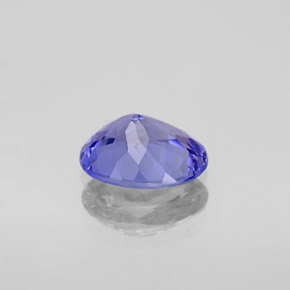 Tanzanite bleue naturelle coupe ovale, 1,25 ct, VVS