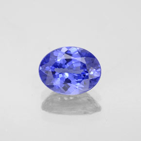 Tanzanite bleue naturelle coupe ovale, 1,48 ct, VVS