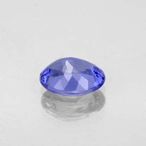 Tanzanite bleue naturelle coupe ovale, 1,48 ct, VVS