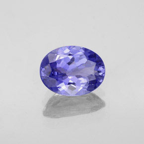 Tanzanite bleue naturelle coupe ovale, 1,43 ct, VVS