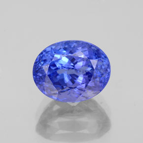 Tanzanite bleue naturelle coupe ovale, 2,62 ct, SI