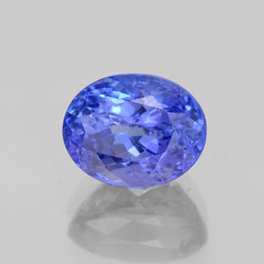 Tanzanite bleue naturelle coupe ovale, 2,62 ct, SI