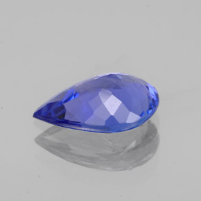 Tanzanite bleue naturelle en forme de poire, 1,66 ct, VS-SI